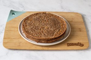 Веганский блинный торт Веганский блинный торт