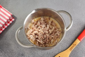 Запеканка из вареной курицы