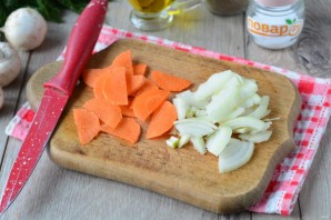 Курица с грибами в фольге