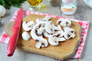 Курица с грибами в фольге