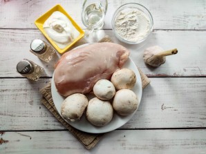 Куриные оладьи с грибами