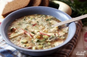 Окрошка на минеральной воде Окрошка на минеральной воде