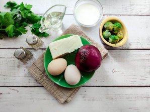 Омлет с брюссельской капустой