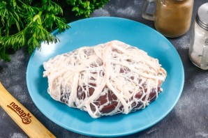 Печень в жировой сетке в духовке