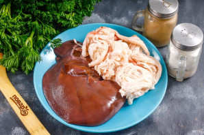 Печень в жировой сетке в духовке