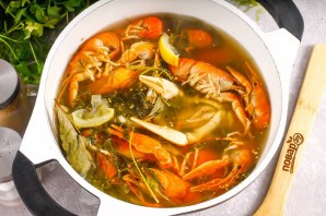 Раки с лимоном