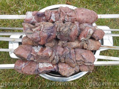 Шашлык из говядины в маринаде из апельсина, лайма и грейпфрута Шашлык из говядины в маринаде из апельсина, лайма и грейпфрута