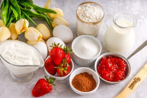 Торт из клубничного варенья