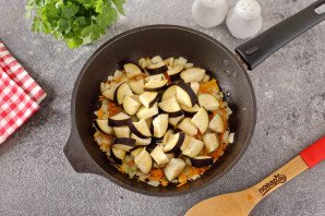 Грибной суп с баклажанами на молоке