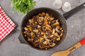 Грибной суп с баклажанами на молоке