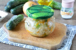 Огурцы с перловкой на зиму