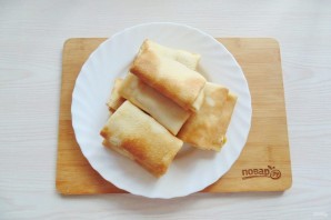 Блины с творогом и персиками