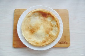 Блины с творогом и персиками