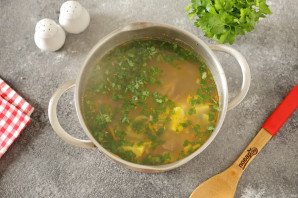 Диетический суп на говяжьем бульоне