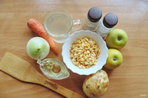 Гороховый суп с яблоками