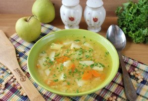 Гороховый суп с яблоками