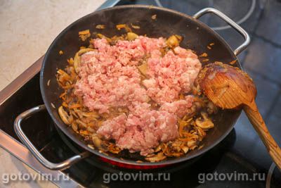 Гречка с фаршем и грибами на сковороде Гречка с фаршем и грибами на сковороде