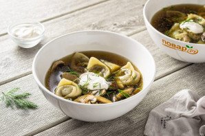 Грибной суп с "ушками"