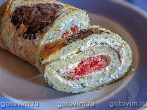 Кабачковый рулет в духовке