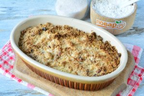 Крамбл с малиной