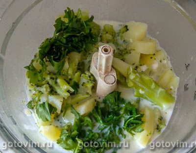 Крем-суп из брокколи с плавленым сырком