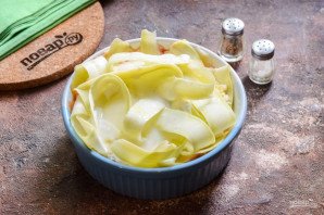 Лазанья из кабачков с творогом