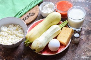 Лазанья из кабачков с творогом