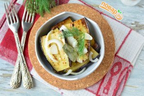 Маринованные баклажаны с чесноком и луком