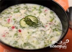 Окрошка на айране Окрошка на айране