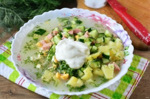 Окрошка на огуречном рассоле