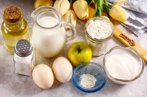 Оладьи на кокосовом молоке с яблоками