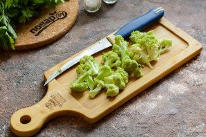 Омлет с брокколи на пару