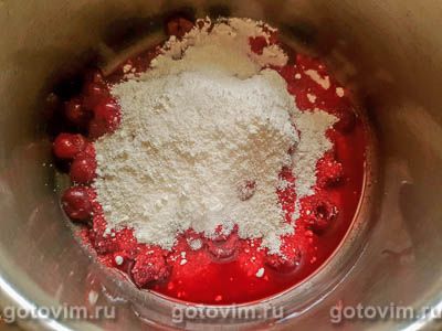 Песочный пирог с вишней Песочный пирог с вишней