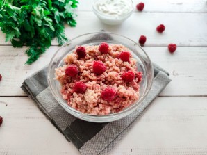 Пшенная каша с малиной Пшенная каша с малиной