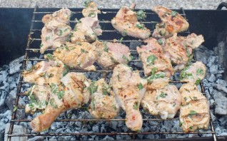 Шашлык из курицы с кинзой