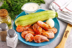 Суп из кабачков с креветками