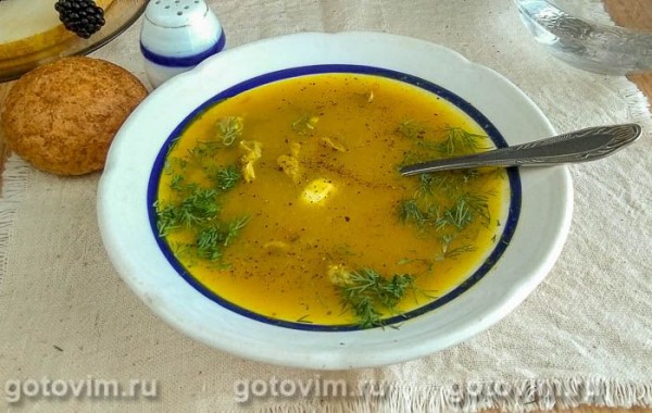 Суп-пюре с потрошками на курином бульоне Суп-пюре с потрошками на курином бульоне