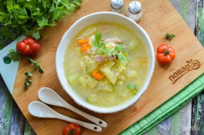 Суп с булгуром и кабачком Суп с булгуром и кабачком