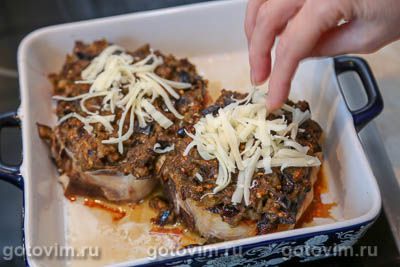 Свинина с баклажанами и сыром в духовке Свинина с баклажанами и сыром в духовке