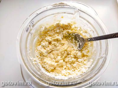 Заливной творожный пирог с бананами Заливной творожный пирог с бананами