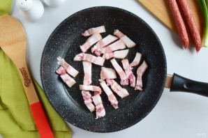 Жареная картошка с охотничьими колбасками