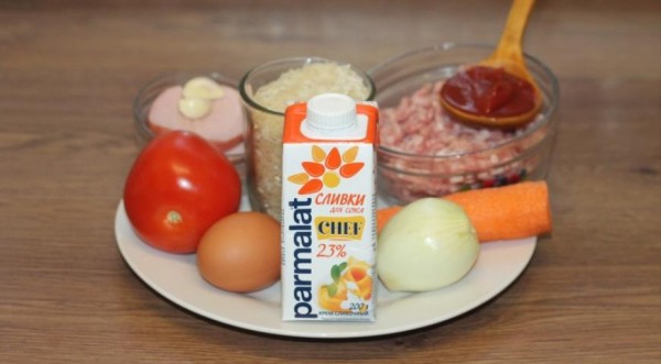 Ежики с рисом в сливочном соусе, пошаговый рецепт с фото Ежики с рисом в сливочном соусе, пошаговый рецепт с фото