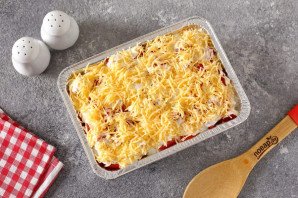 Горбуша с баклажанами