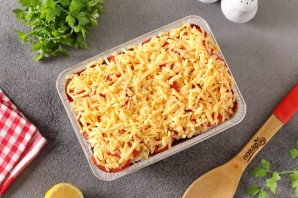 Горбуша с баклажанами в духовке