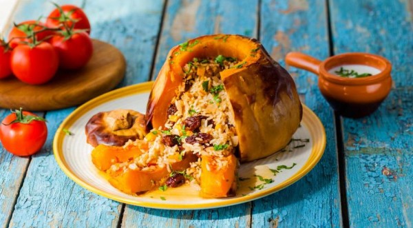 Хапама фаршированная тыква, пошаговый рецепт с фото Хапама фаршированная тыква, пошаговый рецепт с фото