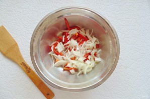 Маринованные вешенки с болгарским перцем