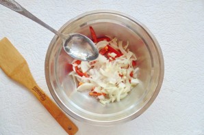 Маринованные вешенки с болгарским перцем