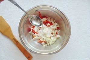 Маринованные вешенки с болгарским перцем