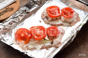 Мясо по-французски в фольге с грибами Мясо по-французски в фольге с грибами