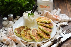 Оладьи из кабачков с рикоттой Оладьи из кабачков с рикоттой